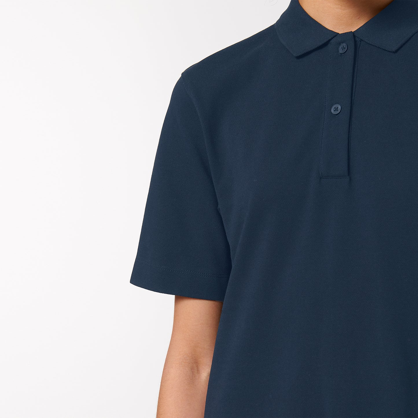 100% Bio-Baumwolle Classic Polo Dress, in der Farbe French Navy, 230 GSM, GOTS zertifiziert