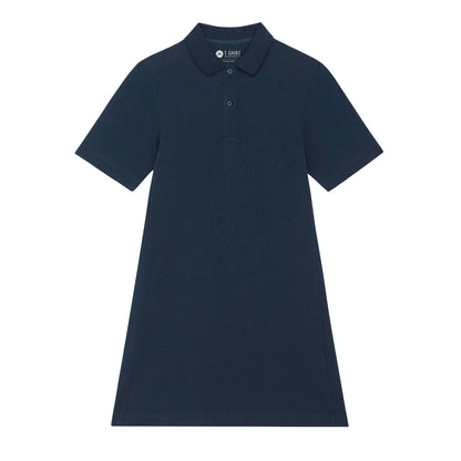 100% Bio-Baumwolle Classic Polo Dress, in der Farbe French Navy, 230 GSM, GOTS zertifiziert