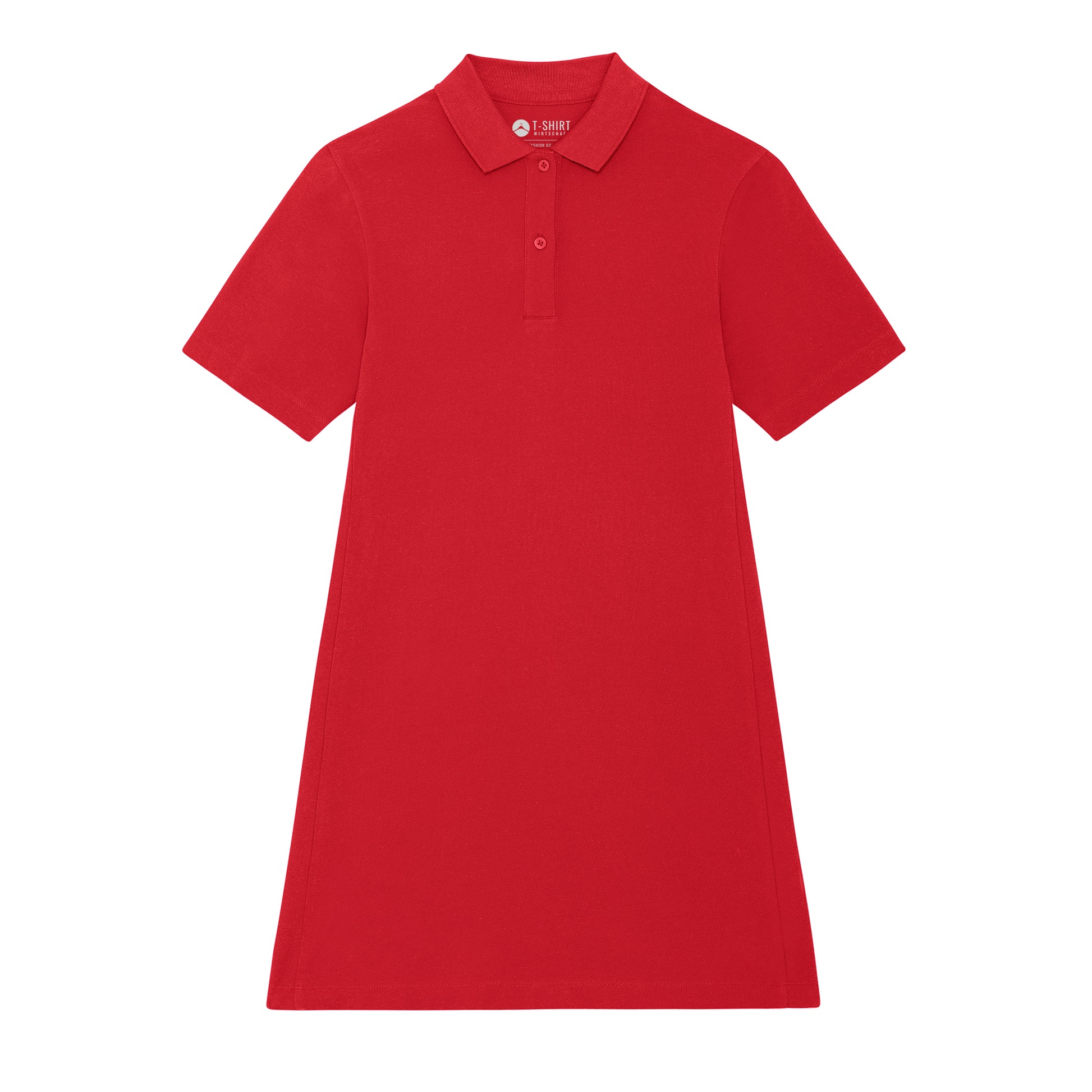 100% Bio-Baumwolle Classic Polo Dress, in der Farbe Red, 230 GSM, GOTS zertifiziert