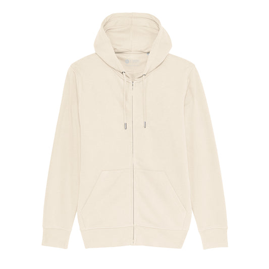 Essential Zip-Up Hoodie, in der Farbe Natural Raw, 350GSM, 85% Bio-Baumwolle, 15% recyceltes Polyester