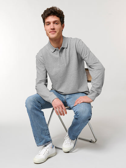 Heather Grey | Polo Long Sleeve