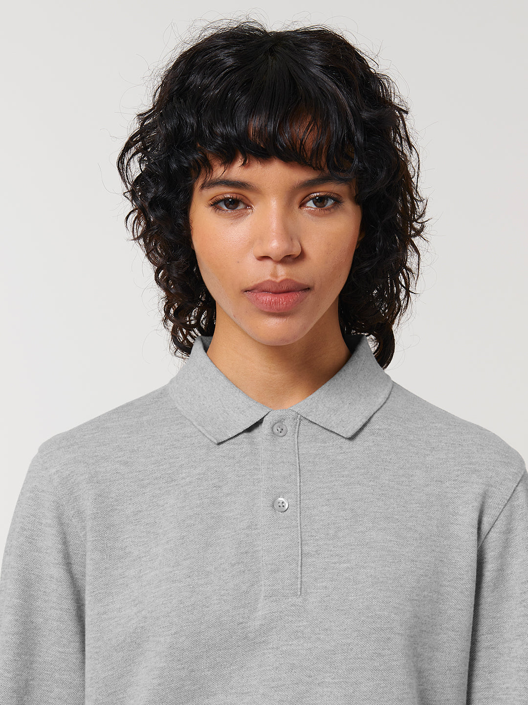 Heather Grey | Polo Long Sleeve