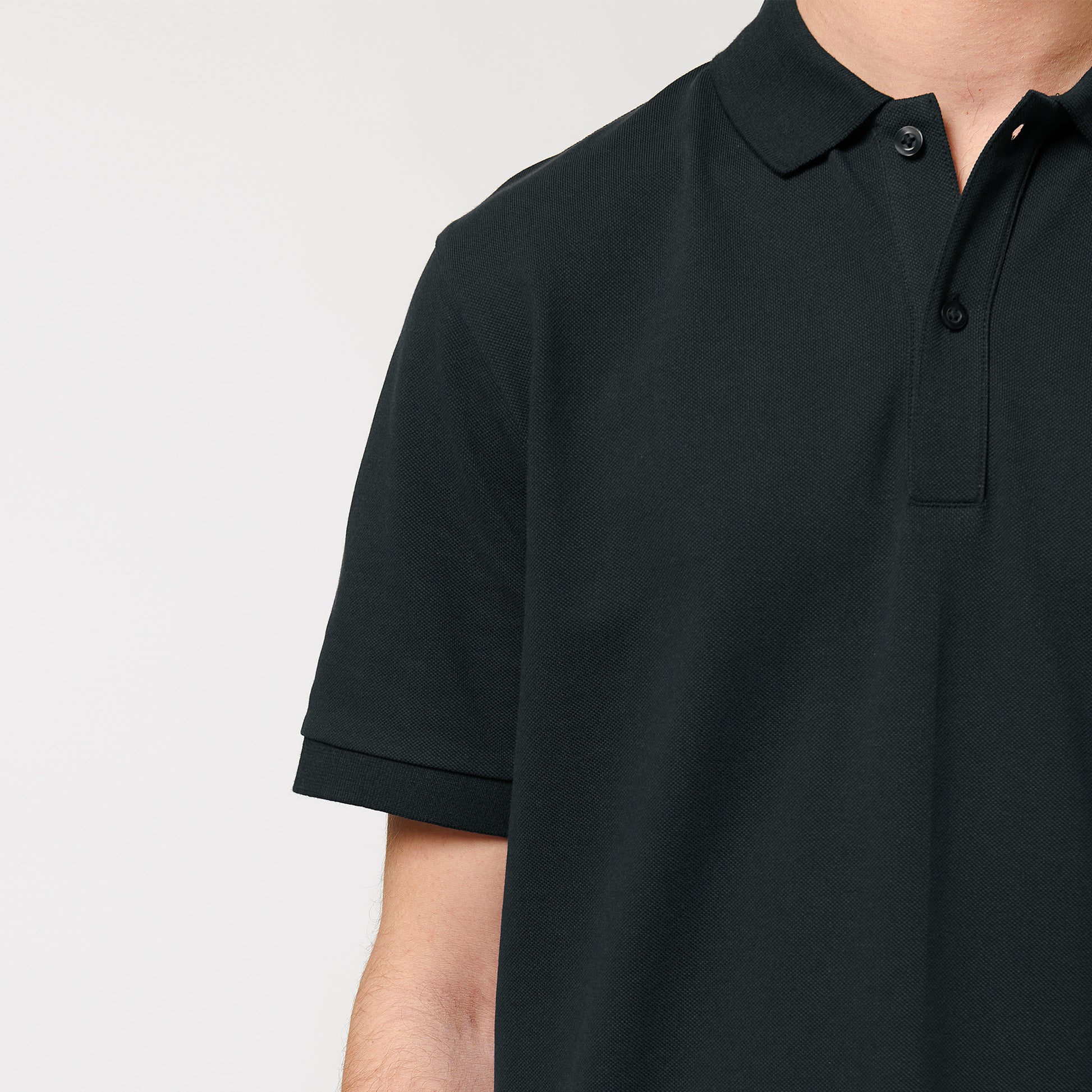 100% Bio-Baumwolle Polo, in der Farbe Black, 230GSM