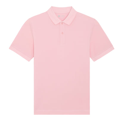 100% Bio-Baumwolle Polo, in der Farbe Cotton Pink, 230GSM