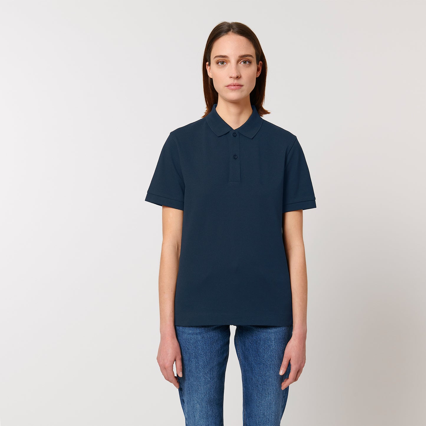 100% Bio-Baumwolle Polo, in der Farbe French Navy, 230GSM