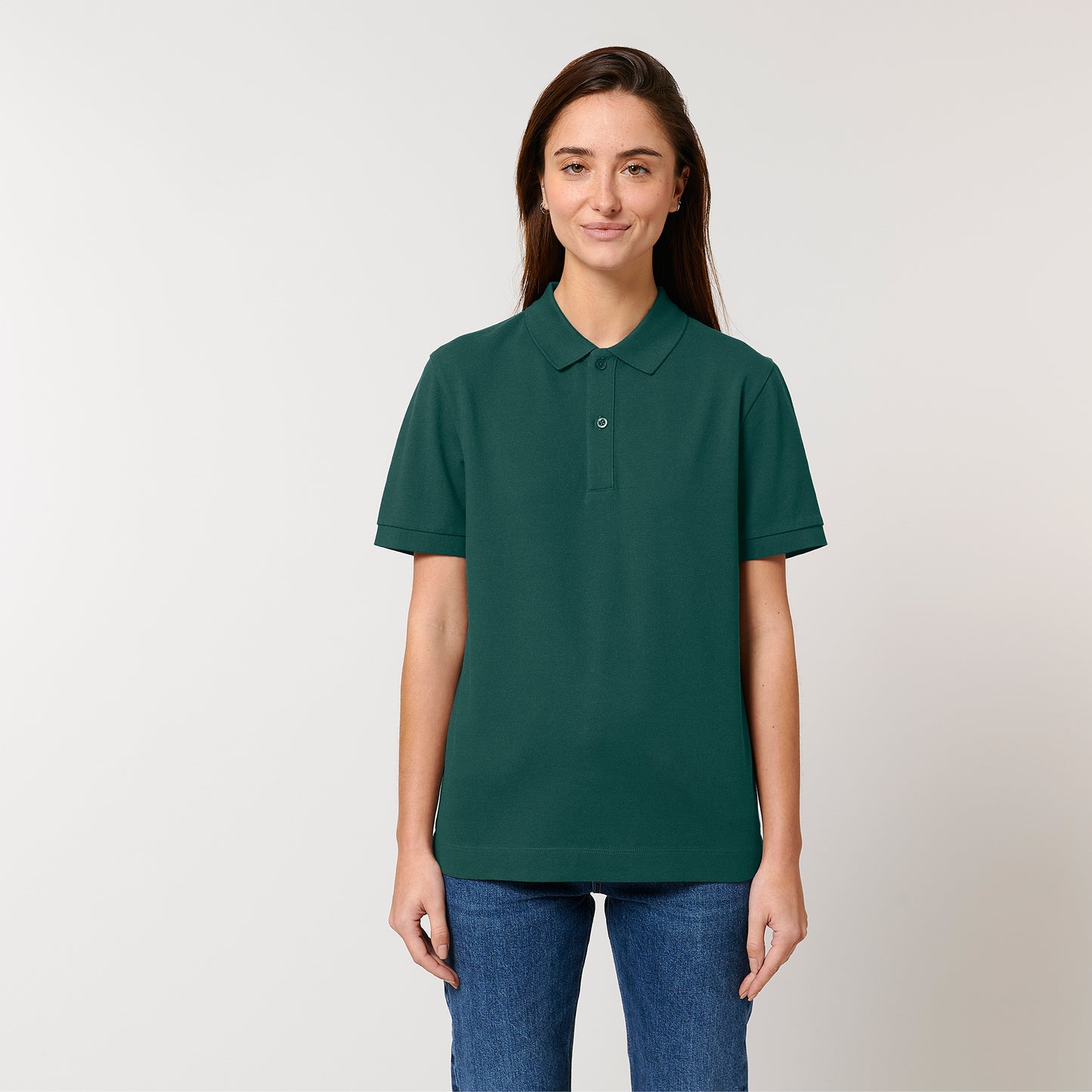 100% Bio-Baumwolle Polo, in der Farbe Glazed Green, 230GSM