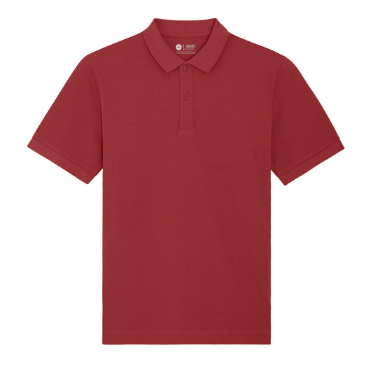 100% Bio-Baumwolle Polo, in der Farbe Red Earth, 230GSM