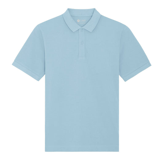 100% Bio-Baumwolle Polo, in der Farbe Sky Blue, 230GSM