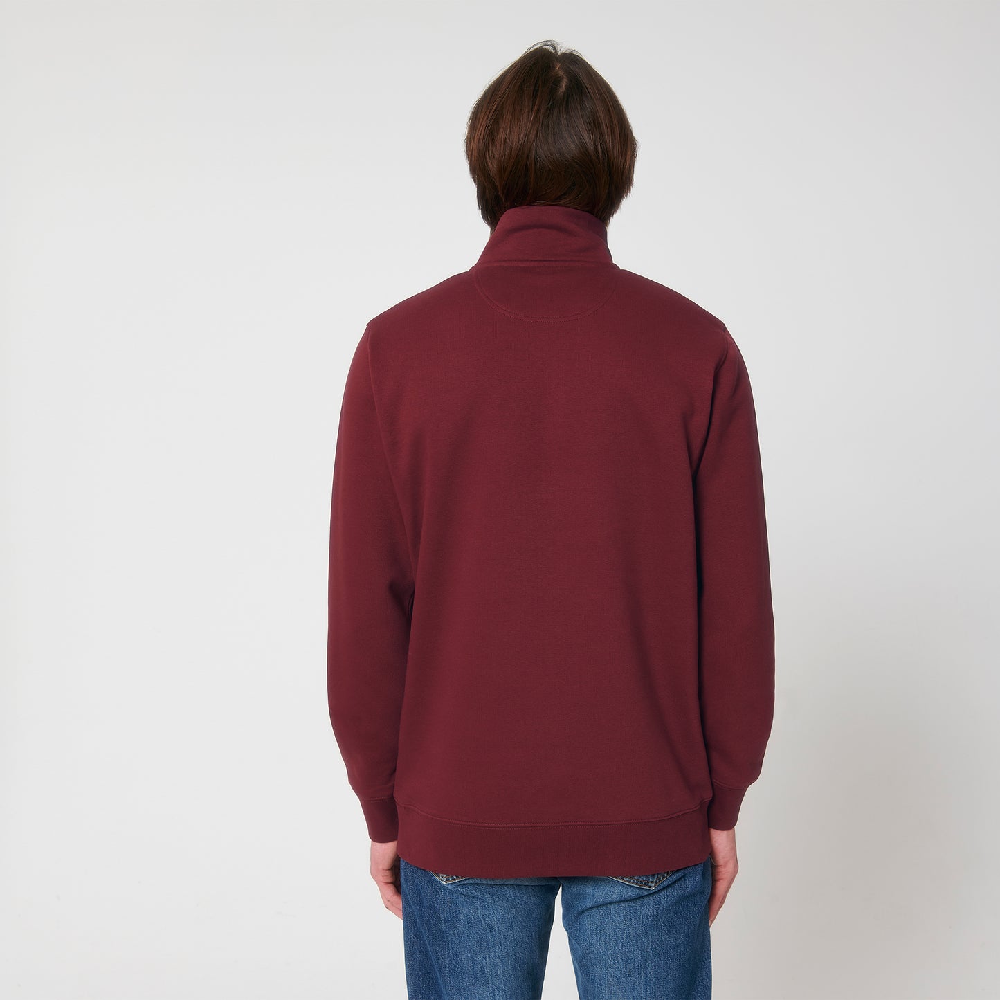 Burgundy | Essential Zip-Up Sweater