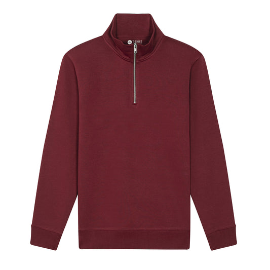 Burgundy | Essential Zip-Up Sweater