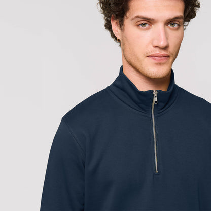 French Navy | Essential Zip-Up Sweater