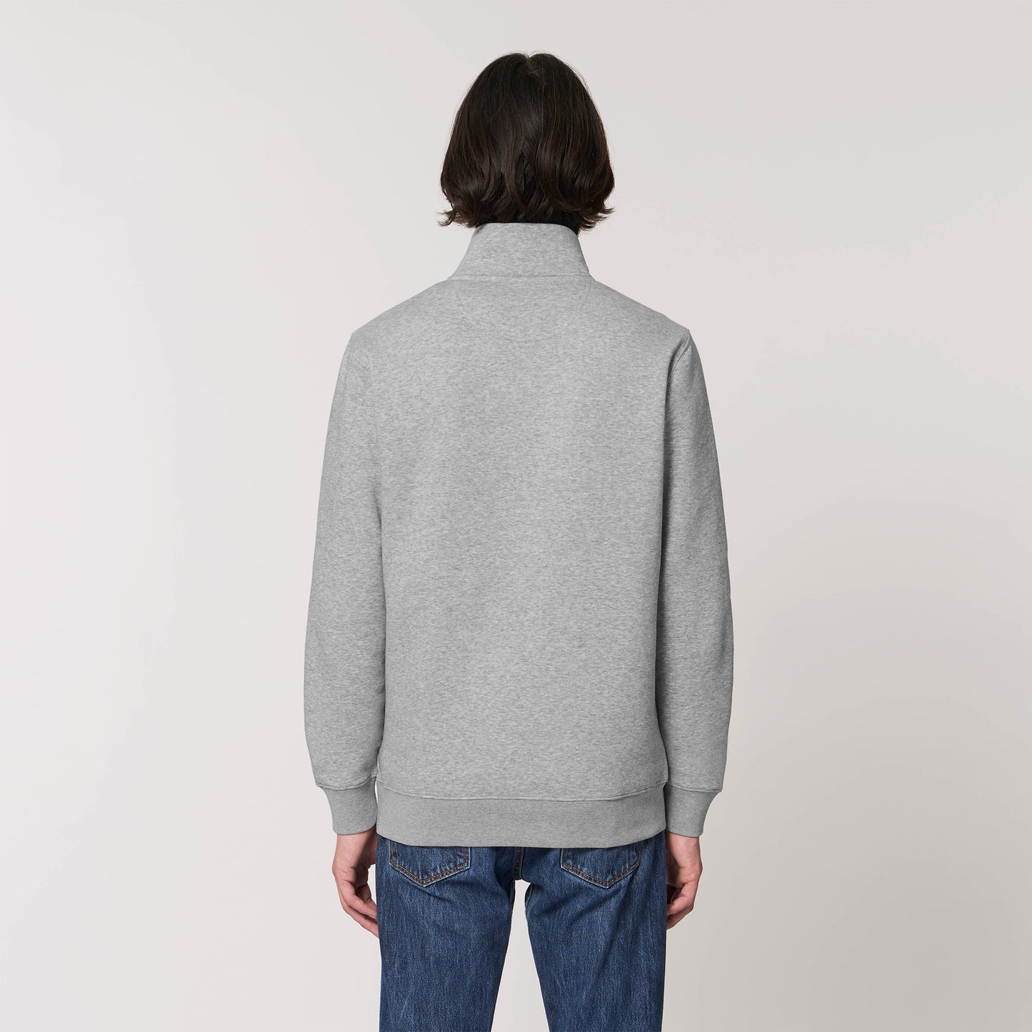 Heather Grey | Essential Zip-Up Sweater