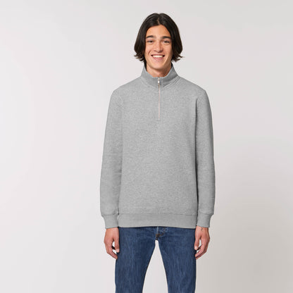 Heather Grey | Essential Zip-Up Sweater