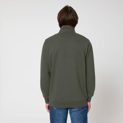 Khaki | Essential Zip-Up Sweater